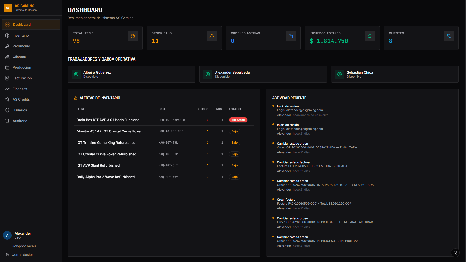 AS Gamings Integral System screenshot 1